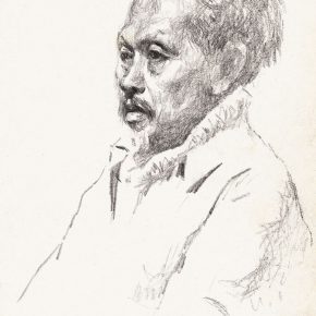 26 Tian Shixin, An Old Miao Peasant, pencil on paper, 18 × 26 cm, 1986