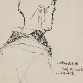 27 Tian Shixin, A Miao Youth, pen on paper, 22 × 30 cm, 1984