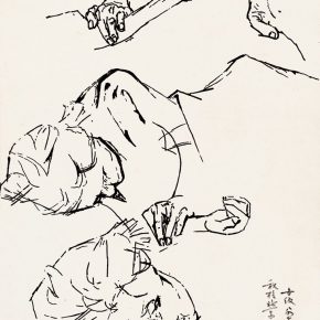 43 Tian Shixin, My Mother Who is Sleeping, pen on paper, 30 × 21 cm, 1984