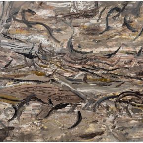 03 Liu Shangying, Populus Diversifolias and Sand No.43, oil on canvas, 160 x 240 cm, 2016