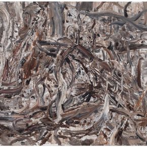 26 Liu Shangying, Populus Diversifolias and Sand No.13, oil on canvas, 160 x 240 cm, 2015