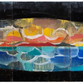 82 Liu Shangying, Lake Manasarovar 6, oil on canvas, 270 x 600 cm, 2013