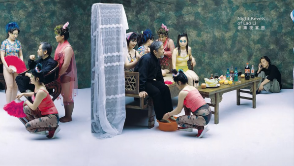 Screenshots of the video on Wang Qingsong