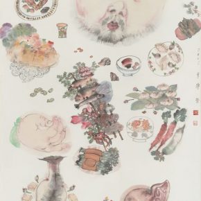 08 Li Jin, Satiation-A Bounteous Feast, 180 x 97 cm