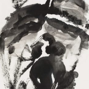25 Li Jin, Mask, ink and color on paper, 180 x 98 cm, 2016