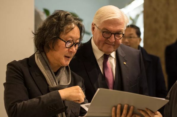 German President Frank-Walter Steinmeier visited Professor Xu Bing's Studio