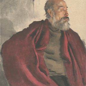 Li Hu, An Old Man in Red, 1956