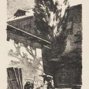 01 Song Yuanwen, Moving Sunlight, 1956; lithograph, 26×15cm