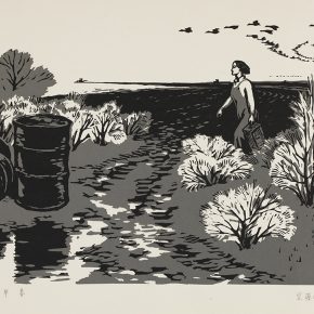 04 Song Yuanwen, Early Spring, 1963; woodblock printing, 55×36cm