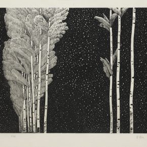 17 Song Yuanwen, Winter Climate, 2005; black and white woodcut, 46×70cm
