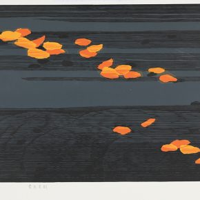 19 Song Yuanwen, Wind, 2014; colored woodcut, 46×80cm
