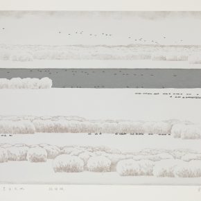 24 Song Yuanwen, Black and White Heaven and Earth, 2010; silkscreen print, 50×75cm