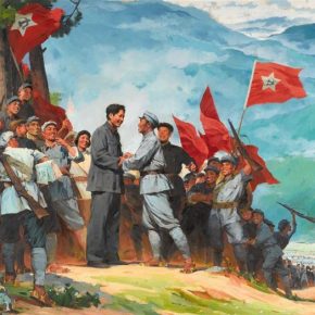 Lin Gang Reunion at Jinggangshan, Oil on canvas 200x380cm 1975 Collection of National Mueum of China